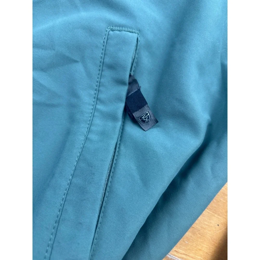 Nike Golf V-Neck Windbreaker Pullover Teal Green Mens XL Zip Pockets Swoosh